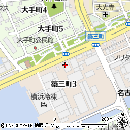 橋元運輸株式会社　大手営業所周辺の地図