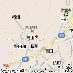 愛知県豊田市霧山町長畑21周辺の地図