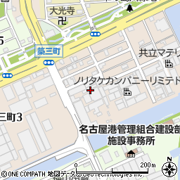 愛知県名古屋市港区築三町周辺の地図