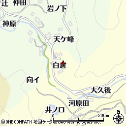愛知県豊田市国谷町白倉周辺の地図