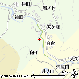 愛知県豊田市白倉町向イ周辺の地図