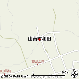 兵庫県丹波市山南町和田周辺の地図