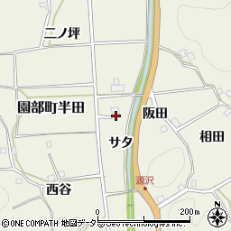 京都府南丹市園部町半田サタ周辺の地図