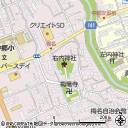 右内神社周辺の地図
