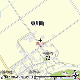 滋賀県近江八幡市東川町周辺の地図