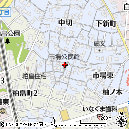 市場公民館周辺の地図
