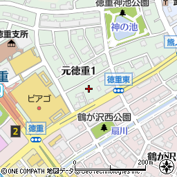 リパーク徳重駅東駐車場周辺の地図
