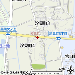 愛知県豊田市汐見町周辺の地図