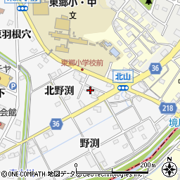 愛知県愛知郡東郷町春木北野渕周辺の地図