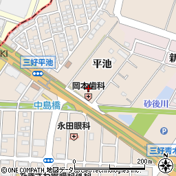 愛知県みよし市三好町平池47周辺の地図