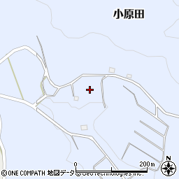 岡山県美作市小原田周辺の地図