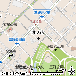 愛知県みよし市三好町井ノ花54周辺の地図