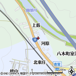 京都府南丹市八木町木原（河原）周辺の地図