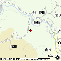愛知県豊田市白倉町神原周辺の地図