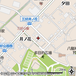 愛知県みよし市三好町井ノ花40周辺の地図