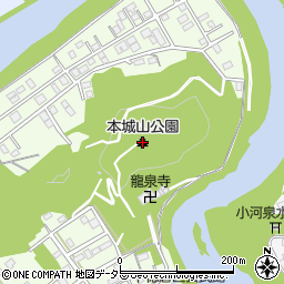 本城山公園周辺の地図