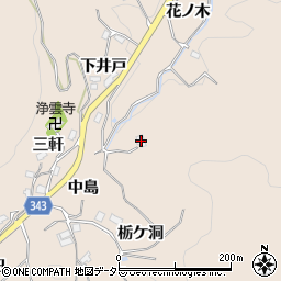 愛知県豊田市霧山町（深田）周辺の地図