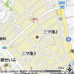 愛知県東郷町（愛知郡）三ツ池周辺の地図