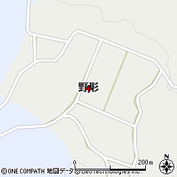 岡山県美作市野形周辺の地図