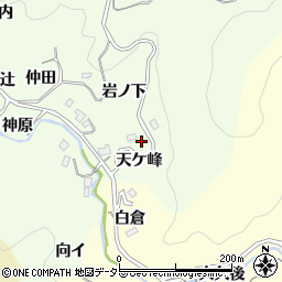 愛知県豊田市白倉町岩ノ下周辺の地図