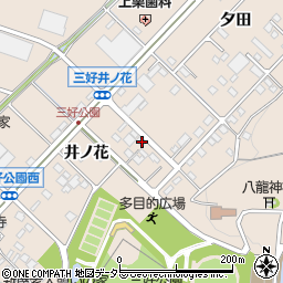 愛知県みよし市三好町井ノ花40-2周辺の地図