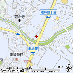 滋賀県大津市雄琴周辺の地図