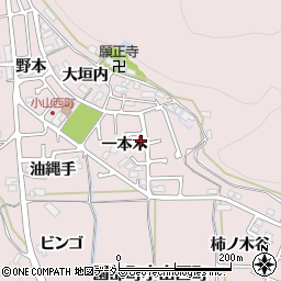 京都府南丹市園部町小山西町一本木周辺の地図