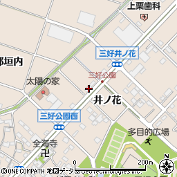 愛知県みよし市三好町井ノ花107周辺の地図
