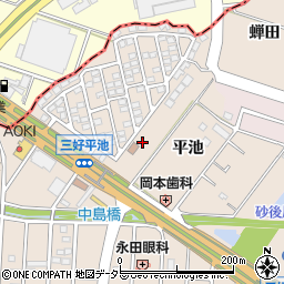 愛知県みよし市三好町平池18周辺の地図