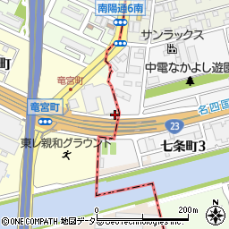 愛知県名古屋市港区七条町周辺の地図
