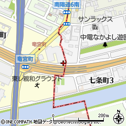 愛知県名古屋市港区七条町周辺の地図