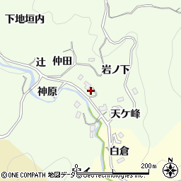 愛知県豊田市白倉町周辺の地図