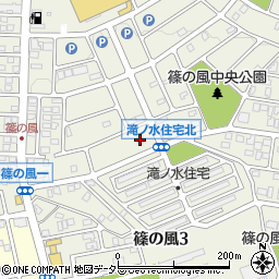 愛知県名古屋市緑区篠の風周辺の地図