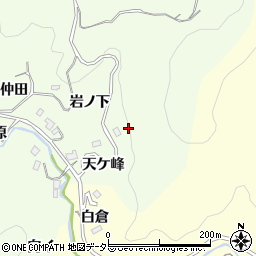 愛知県豊田市白倉町天ケ峰周辺の地図