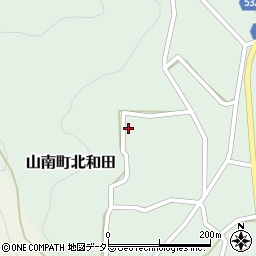 兵庫県丹波市山南町北和田158周辺の地図