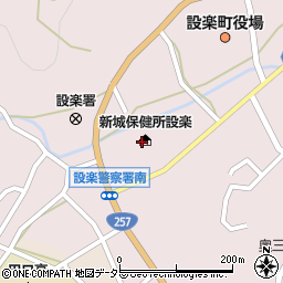 愛知県新城設楽建設事務所　設楽支所管理課用地周辺の地図