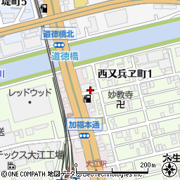 メガネ赤札堂大江店周辺の地図