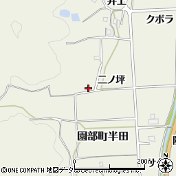 京都府南丹市園部町半田二ノ坪周辺の地図