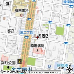 中日新聞　名港山盛新聞店周辺の地図