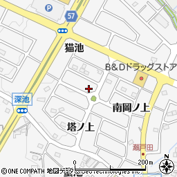 愛知県愛知郡東郷町春木猫池周辺の地図