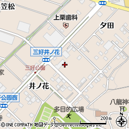 愛知県みよし市三好町井ノ花16周辺の地図