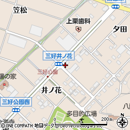 愛知県みよし市三好町井ノ花14-1周辺の地図