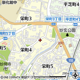 愛知県豊田市栄町周辺の地図