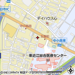滋賀県東近江市中小路町631周辺の地図