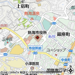 静岡県熱海市周辺の地図