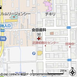 沼津卸商社センター　協組展示場周辺の地図