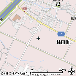 滋賀県東近江市林田町周辺の地図