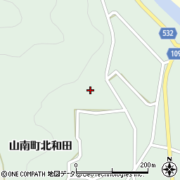 兵庫県丹波市山南町北和田109周辺の地図