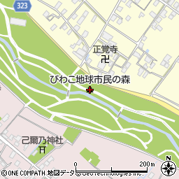 びわこ地球市民の森周辺の地図