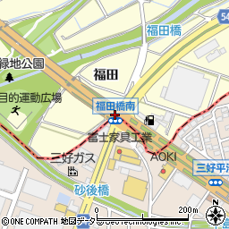 福田橋南周辺の地図
